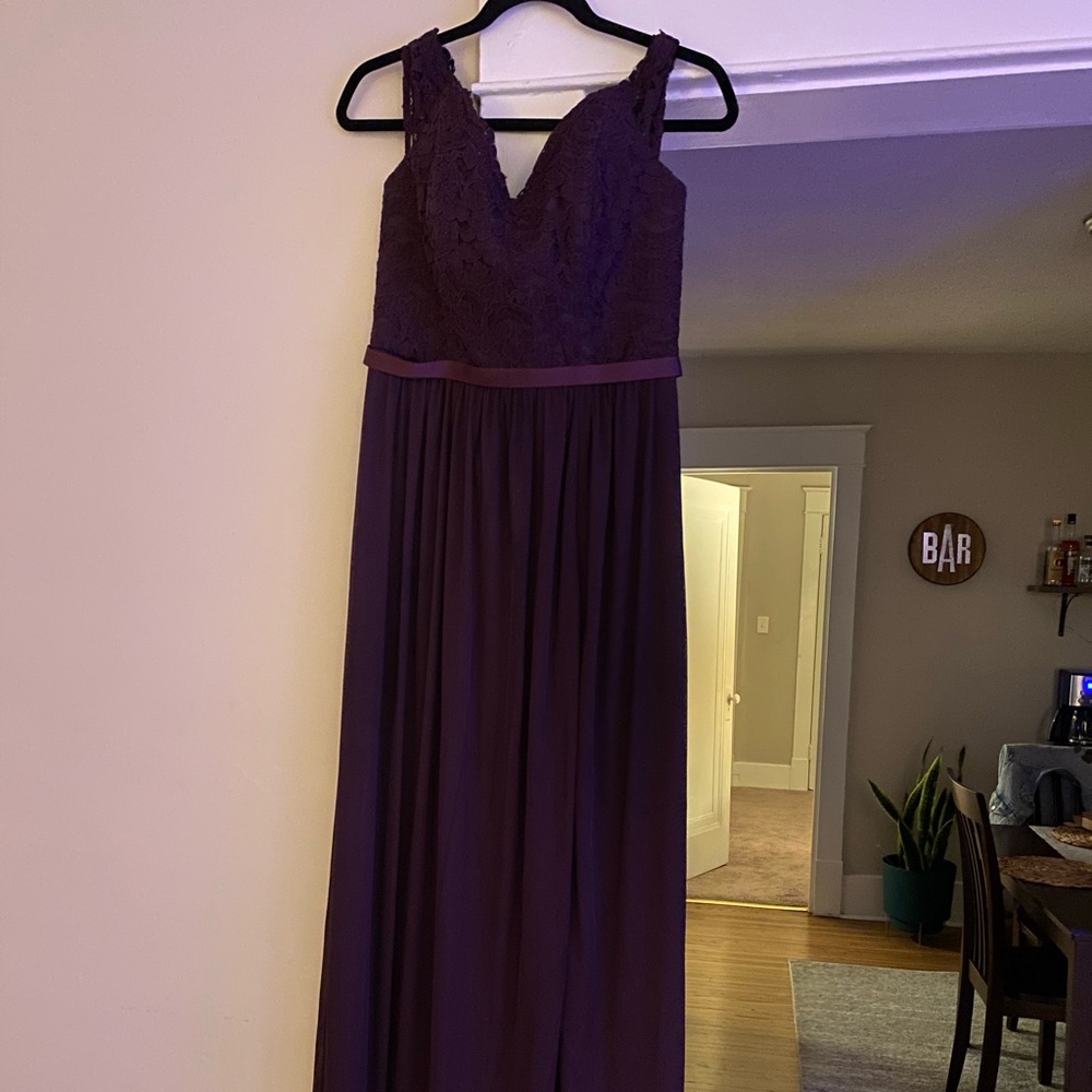 Beauital purple bridesmaid dress
